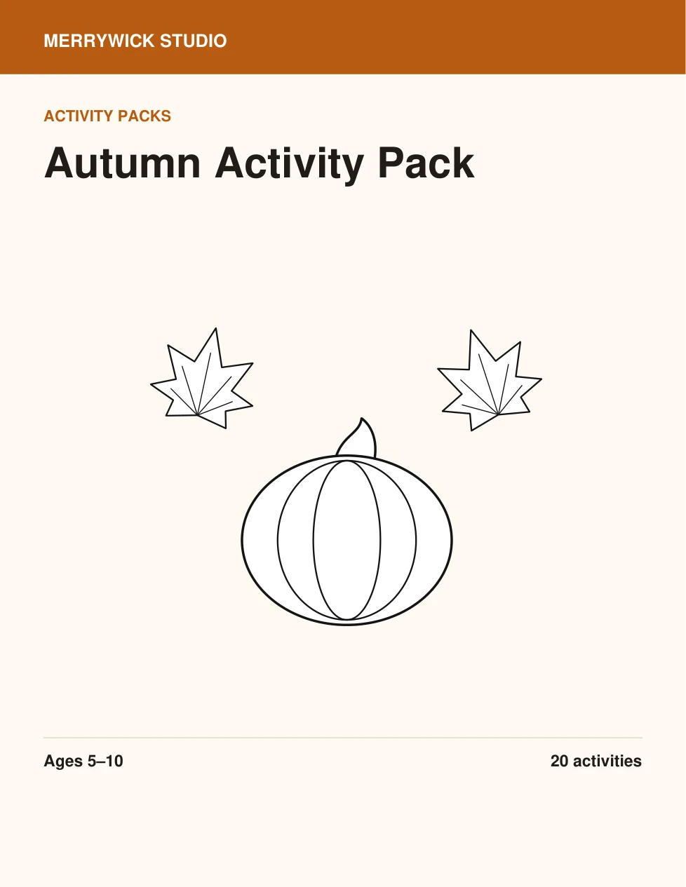 Autumn Activity Pack cover