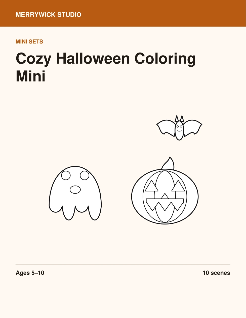 Cozy Halloween Coloring Mini cover