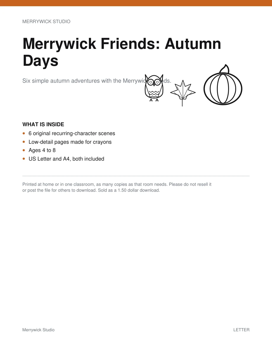 Merrywick Friends: Autumn Days cover