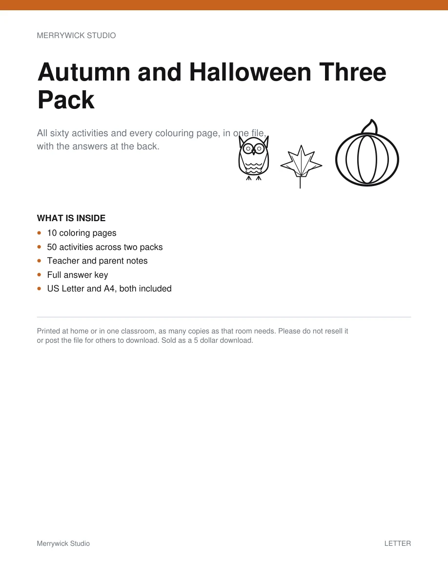 Autumn + Halloween Three Pack cover