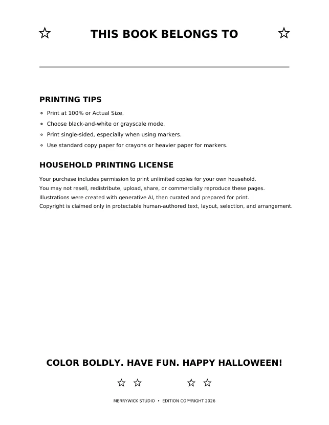 Interior preview page 1 from Ten Tiny Halloween Adventures