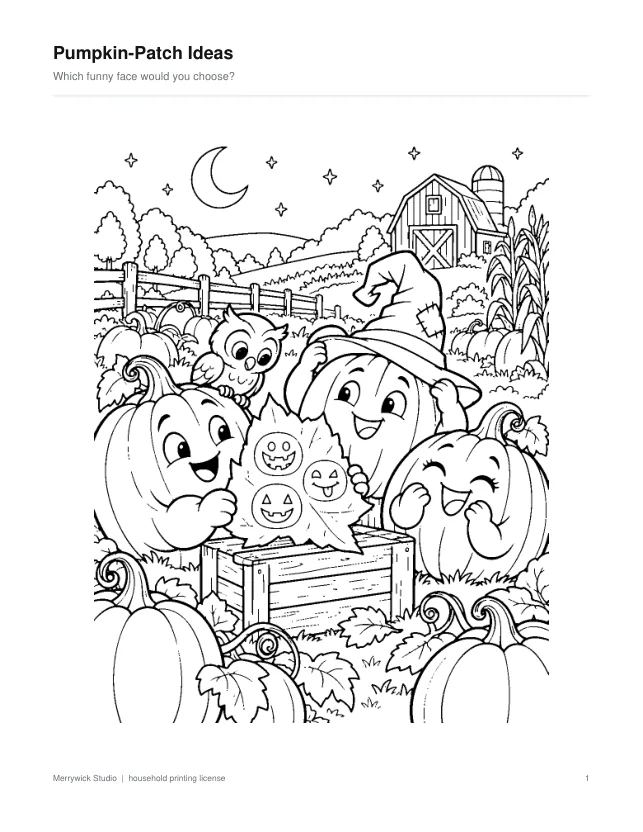 Interior preview page 2 from Autumn + Halloween Three Pack